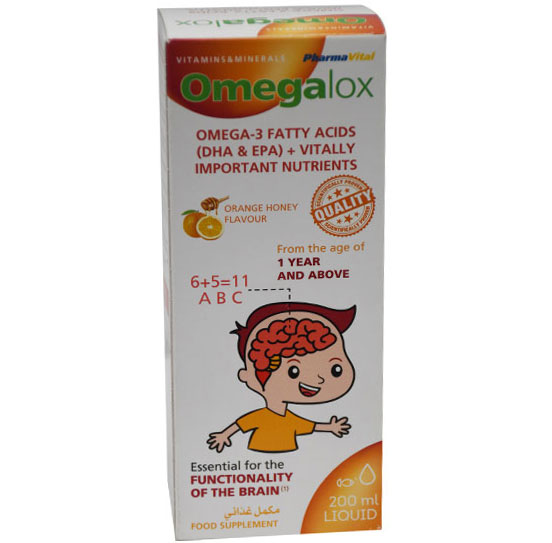 Omegalox Orange Honey Flavor (1 Year+) 200ml Liquid image number 0