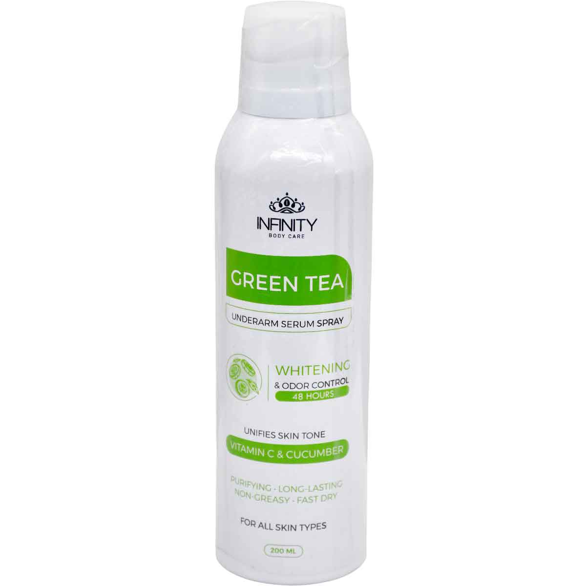 Infinity Green Tea Whitening Serum Deodorant Spray 200ml image number 0