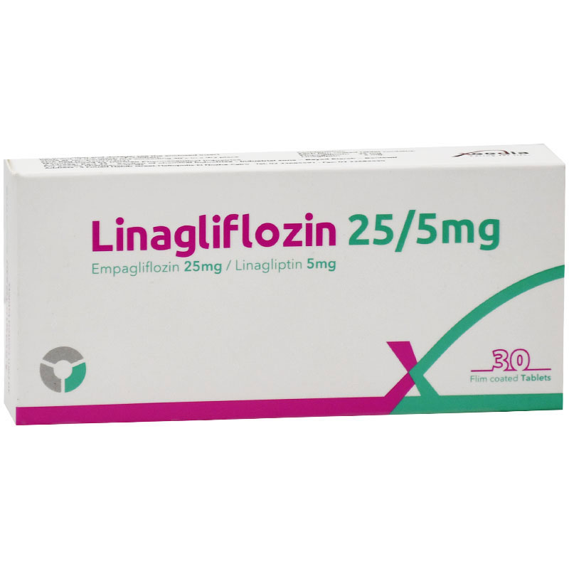 Linagliflozin 25mg/5mg 30 Film Coated Tablets image number 0