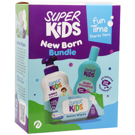 Super Kids( Wipes 72 Pieces + Bath 300ml + Shampoo 200ml ) (Offer Pack) image number 0