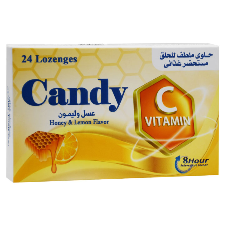 Candy Vitamin C Honey&Lemon Flavor 24 Lozenges image number 0