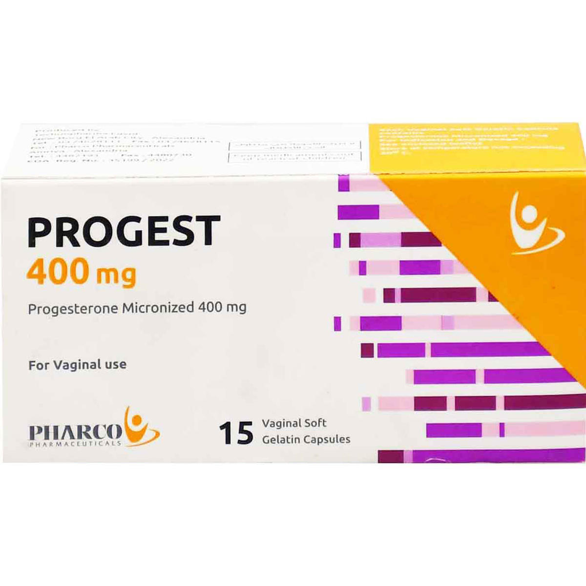 Progest 400 mg 15 Vaginal Soft Gelatin Capsules image number 0