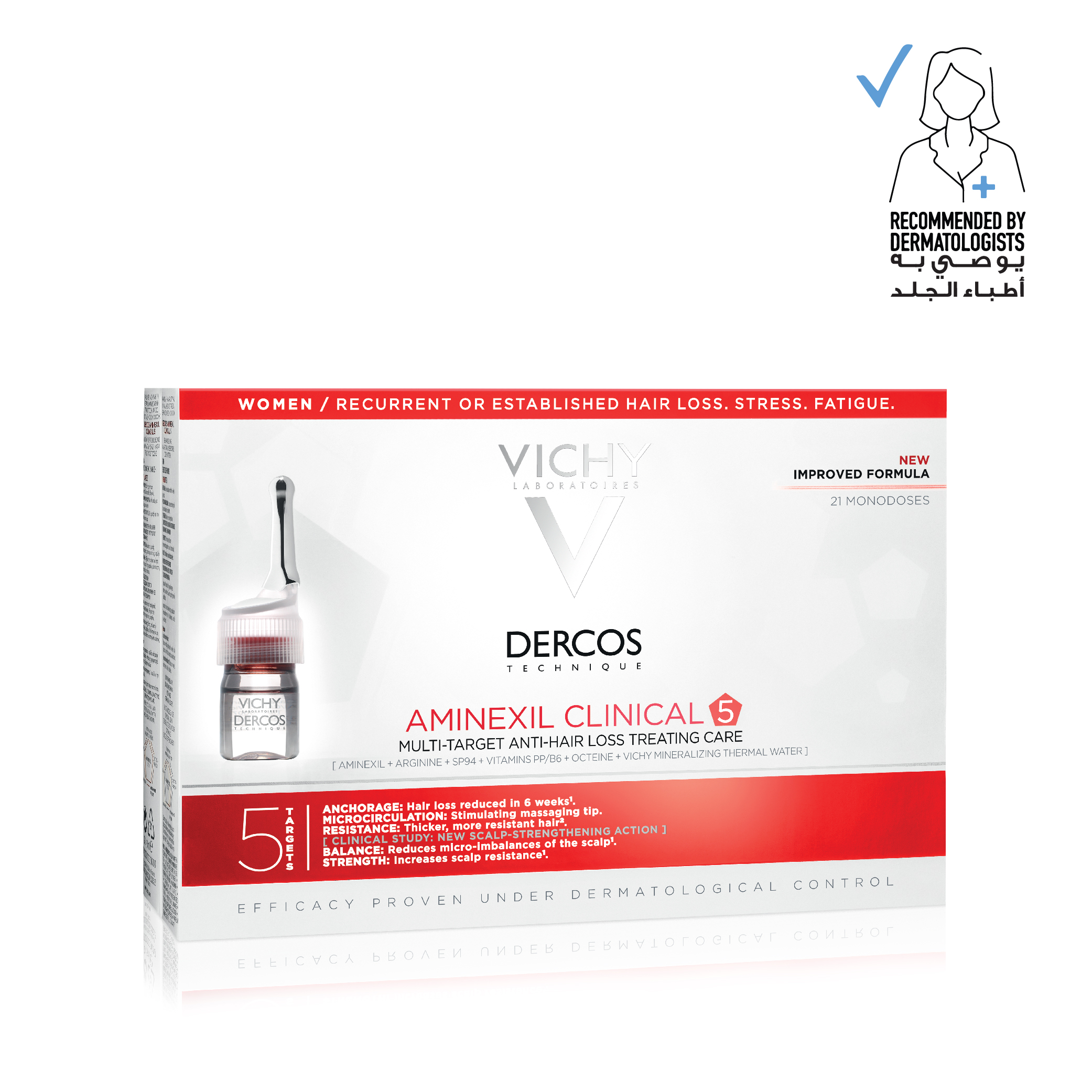 Vichy Dercos Alaminexil Clinical 5 for Women 21X6ml image number 0