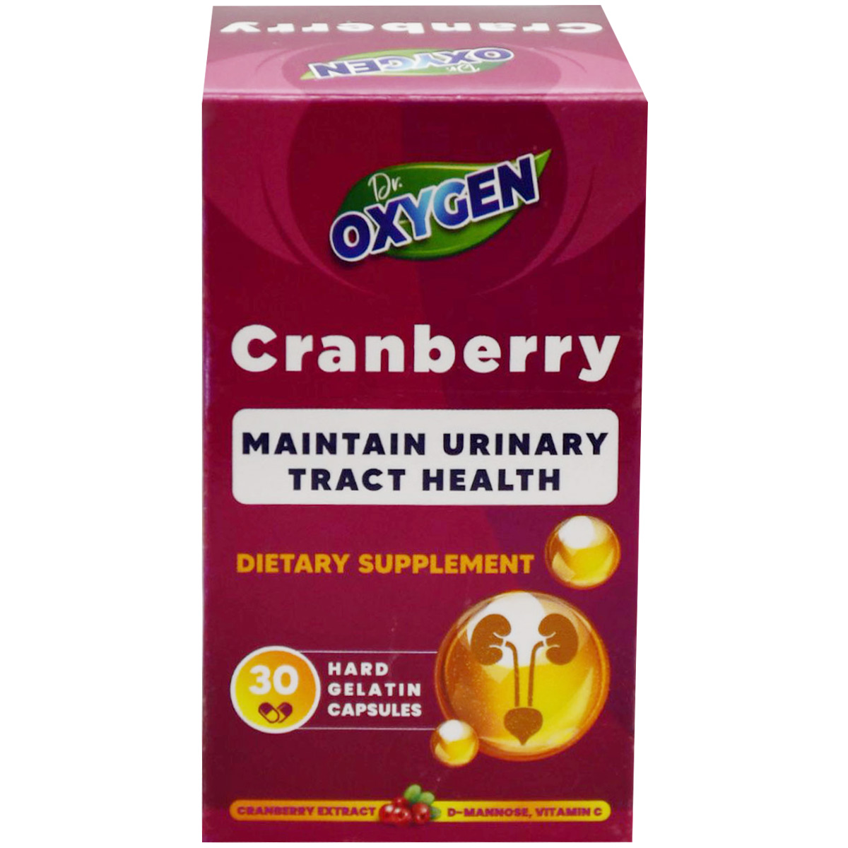 Dr Oxygen Cranberry 30 Hard Gelatin Capsules image number 0