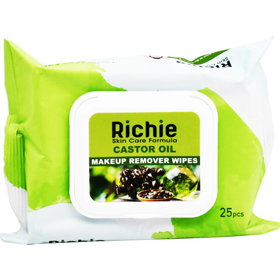 Richie Castor Oil Makeup Remover Wipes 25 Pieces image number 0