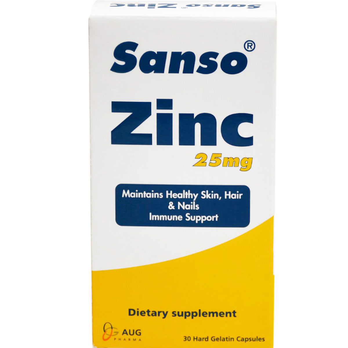 Sanso Zinc 25mg 30 Hard Gelatin Capsules image number 0