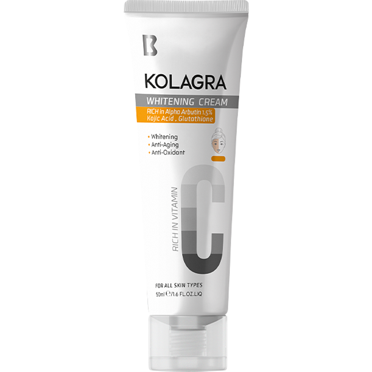 Kolagra C Whitening Rich In Vitamin Cream 50ml image number 0