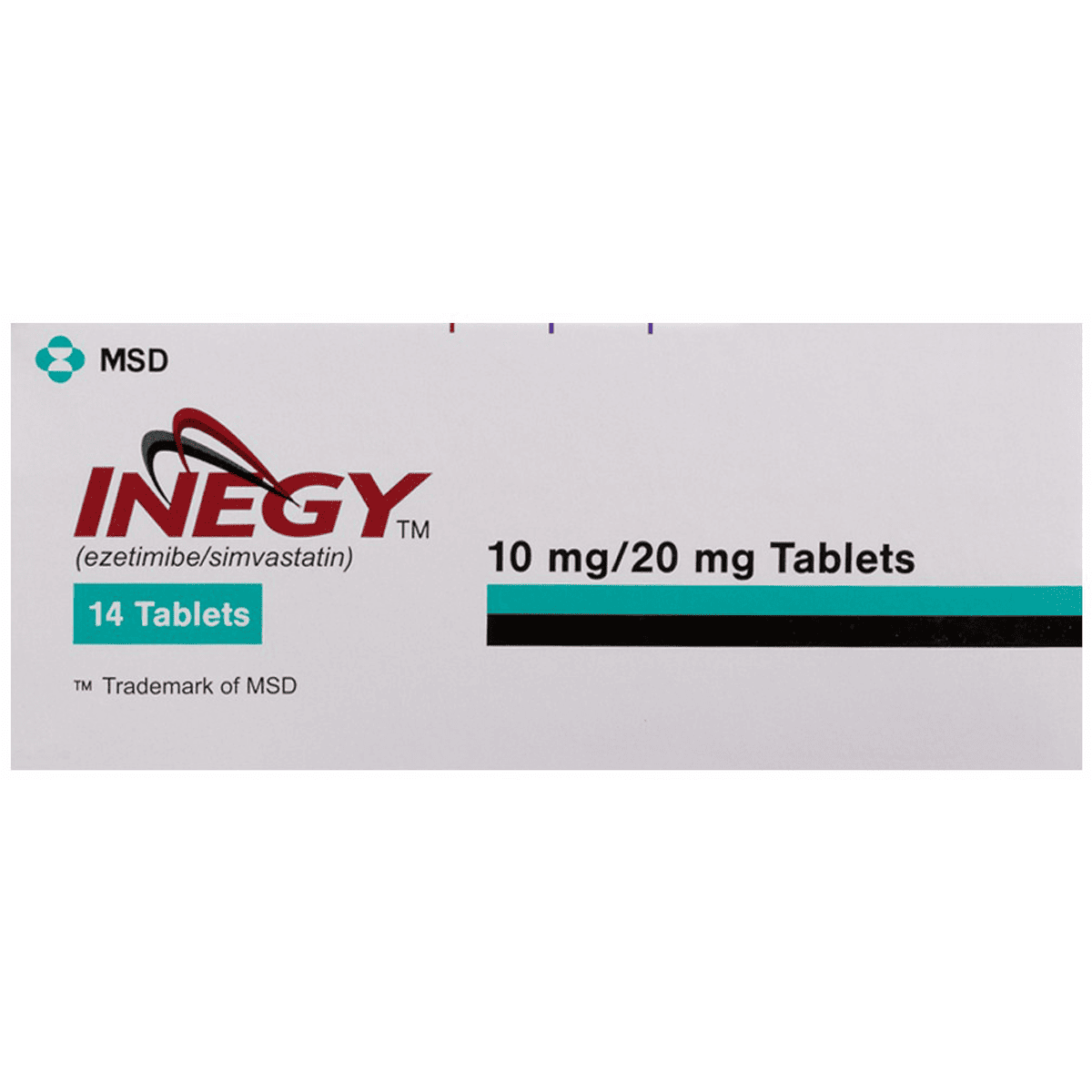 Inegy 10/20mg 14 Tablets image number 0