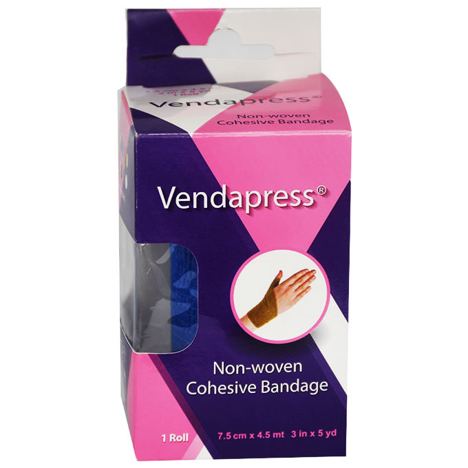 Vendapress Cohesive Bandage 7.5Cmx4.5 Metre (Blue) image number 0