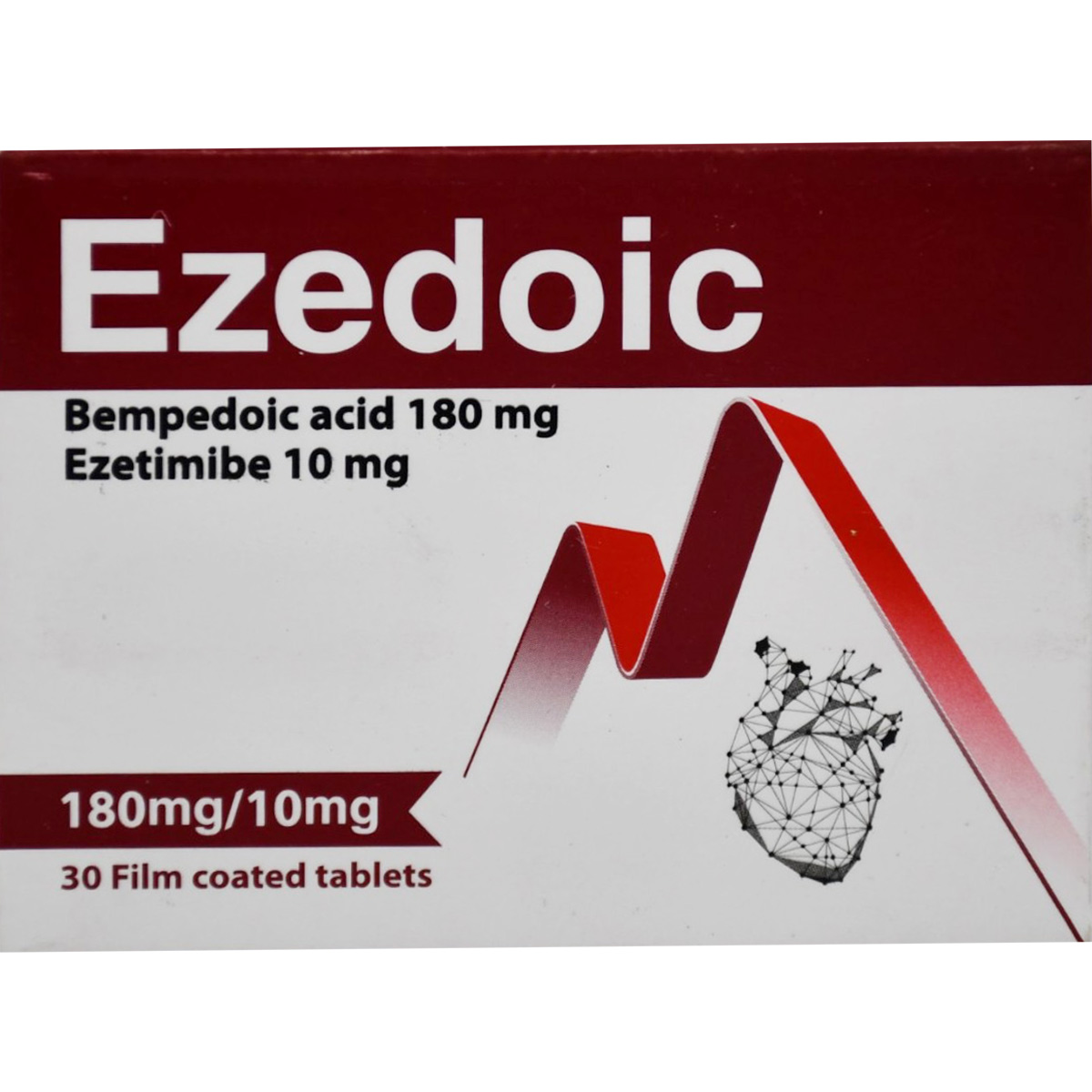 Ezedoic 180/10mg 30 Film Coated Tablets image number 0