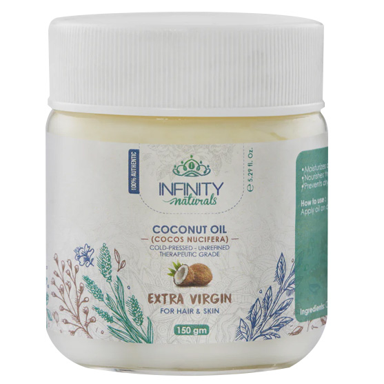 Infinity Naturals Extra Virgin Coconut Oil 150gm image number 0