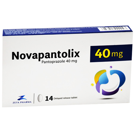 Novapantolix 40mg 14 Delayed Release Tablets image number 0