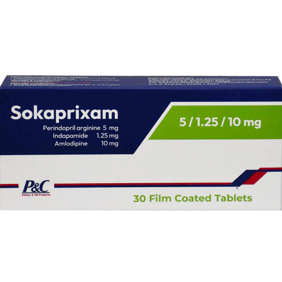 Sokaprixam 5 mg/1.25 mg/10 mg 30 Film Coated Tablets image number 0