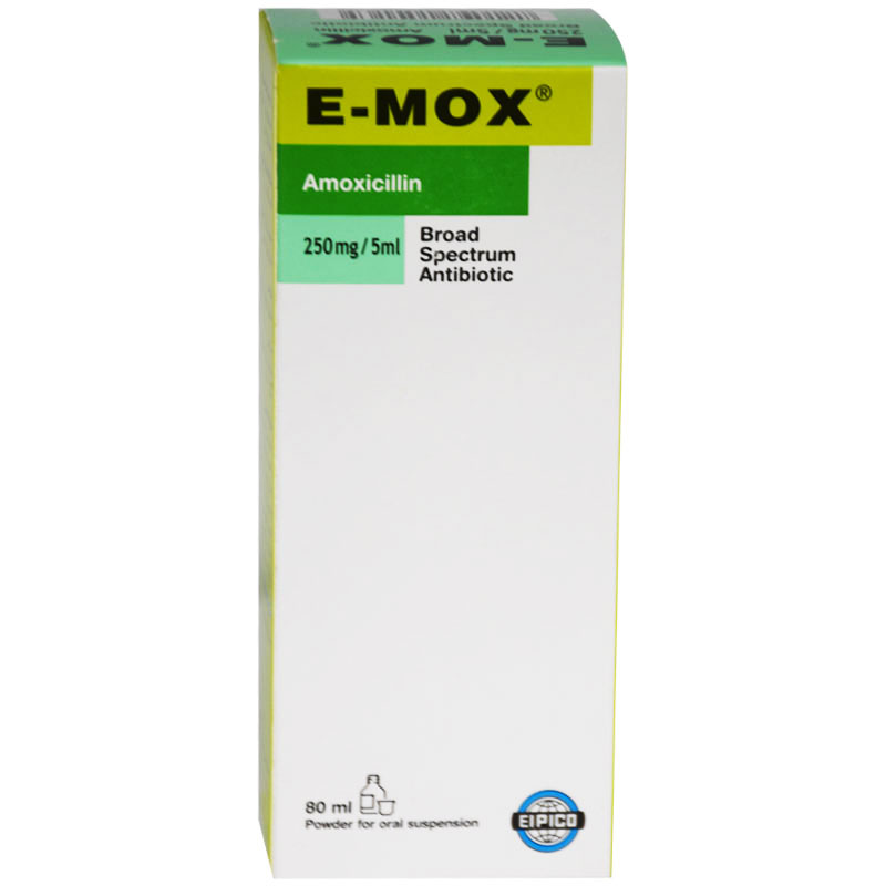 E Mox 250mg/5ml  80ml Suspension image number 0