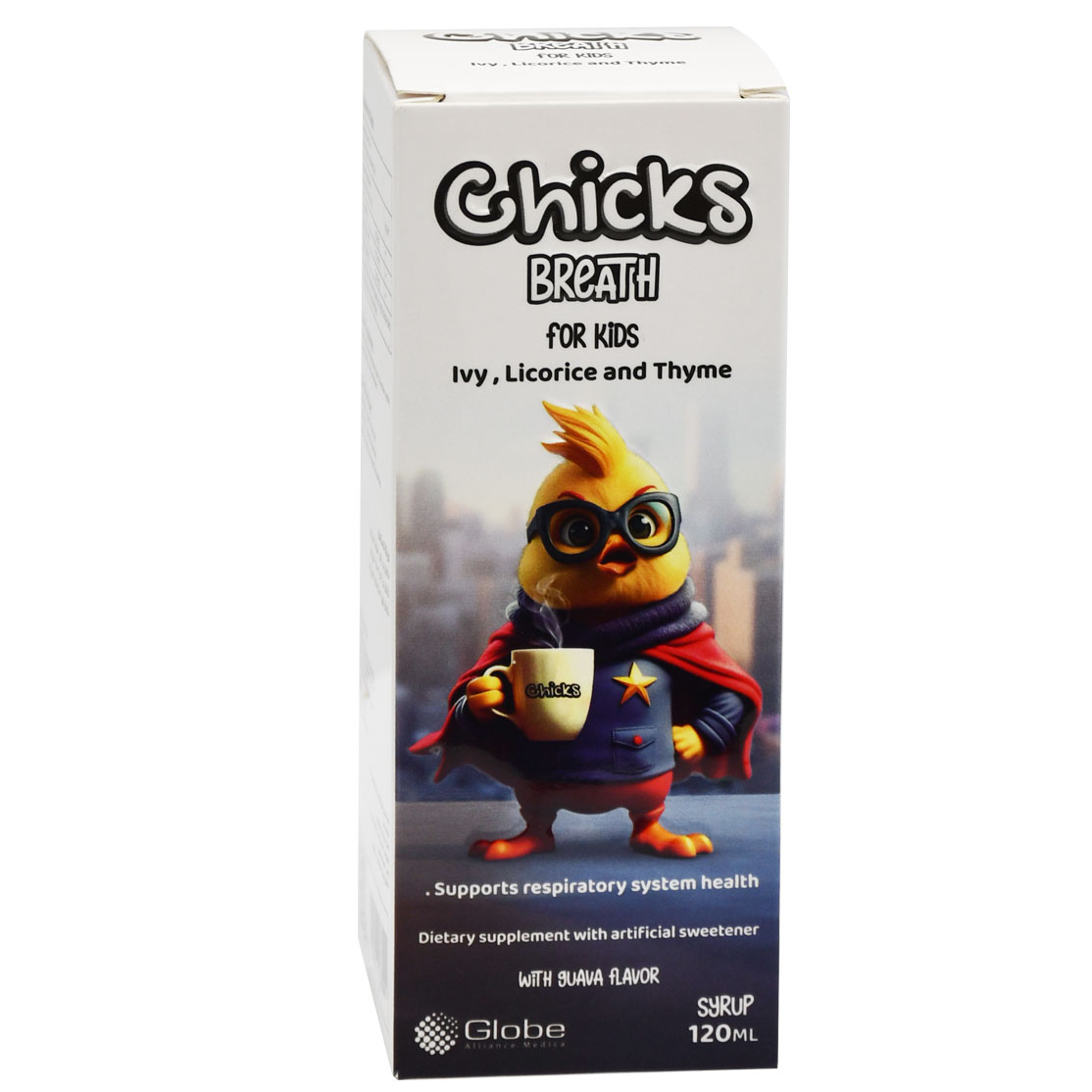 Chicks Breath for Kids Guava Flavor Syrup 120ml image number 0
