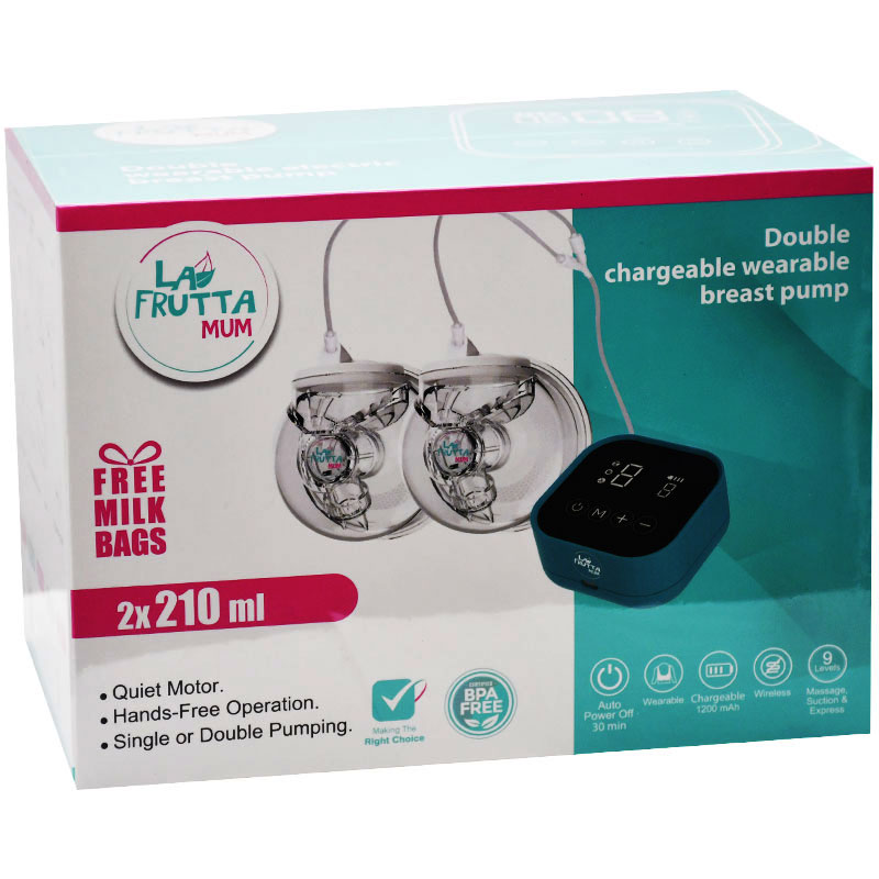 La Frutta Double Electric Breast Pump 2x210ml + Milk Bags/25120 (Offer Pack) image number 0