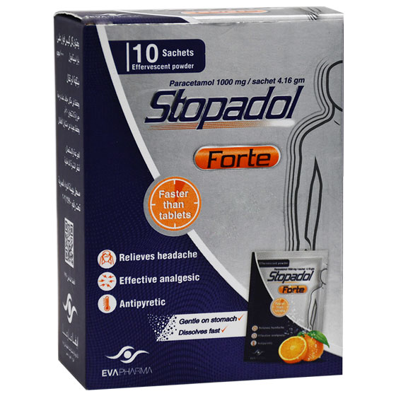 Stopadol Forte 1000mg 10 Sachet image number 0
