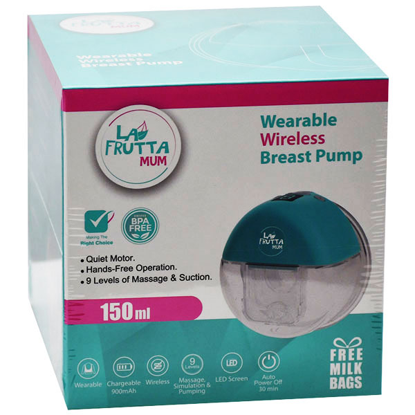 La Frutta Wireless Breast Pump 150ml + Milk Bags/25101 (Offer Pack) image number 0