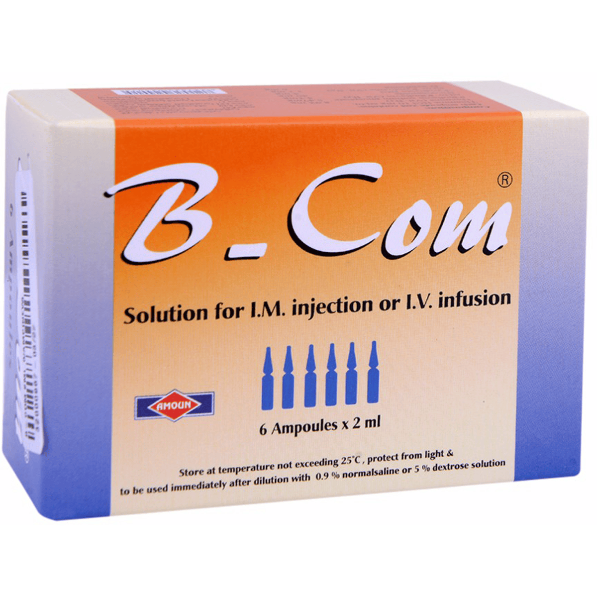 B Com 2ml 6 Ampoules image number 0