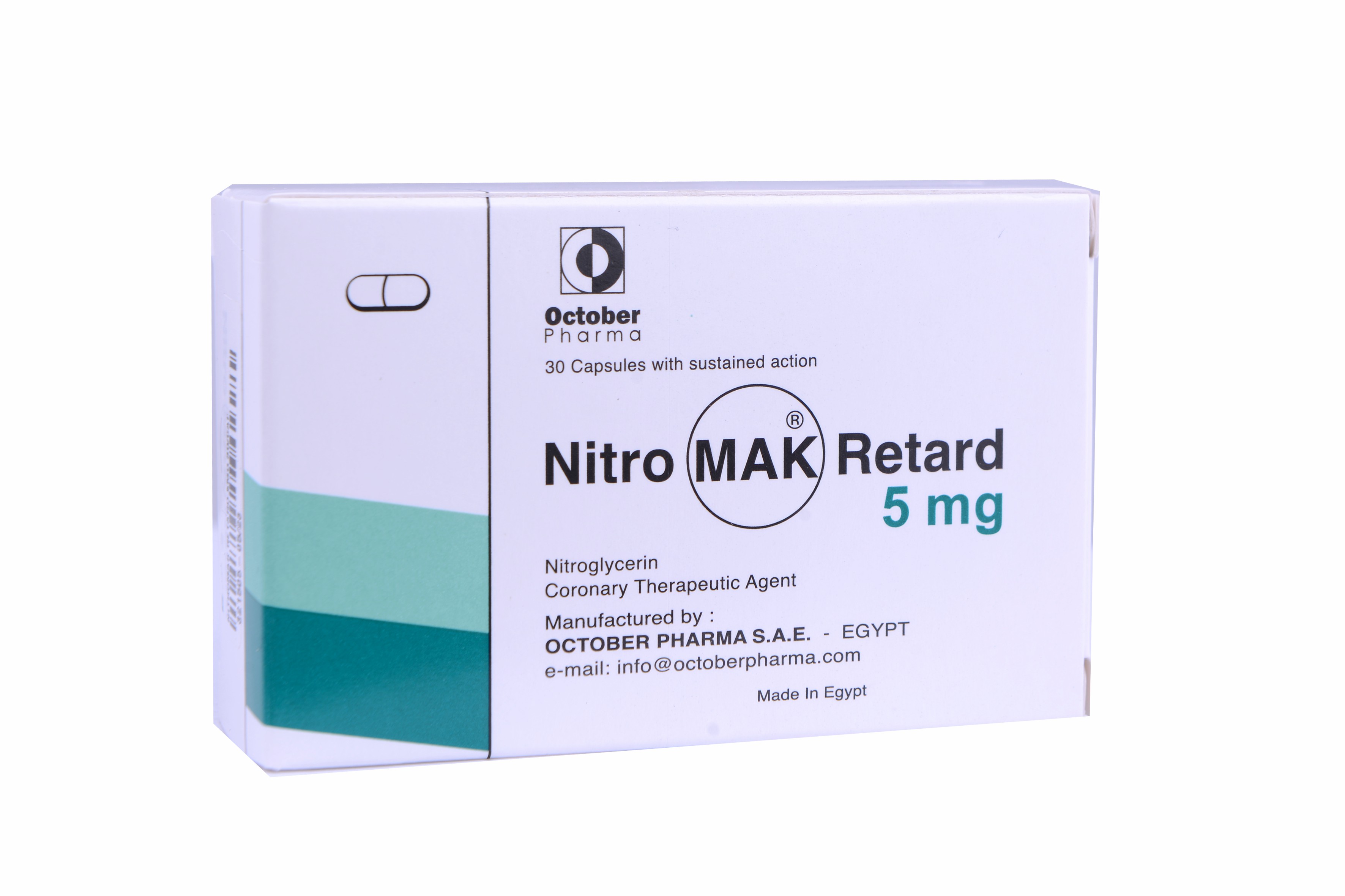 Nitromak Retard 5mg 30 Capsules image number 0