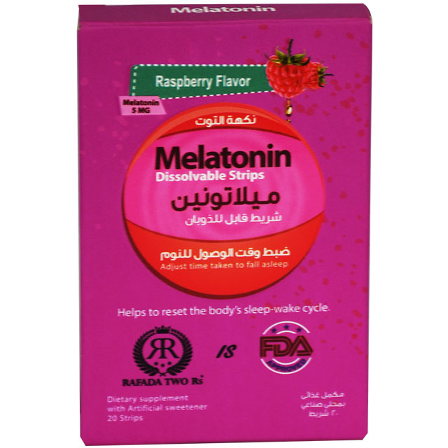 Melatonin 5mg Raspberry Flavor 20 Oral Dissolvable strips image number 0