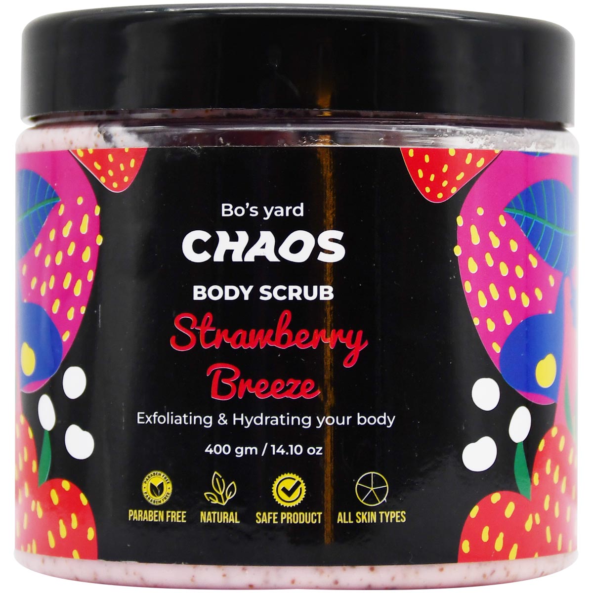 Chaos Strawberry Breeze Body Scrub 400gm image number 0
