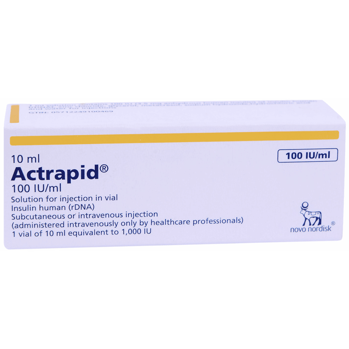 Actrapid 100 IU/ml 10ml 1 Vial (Refrigerated) image number 0