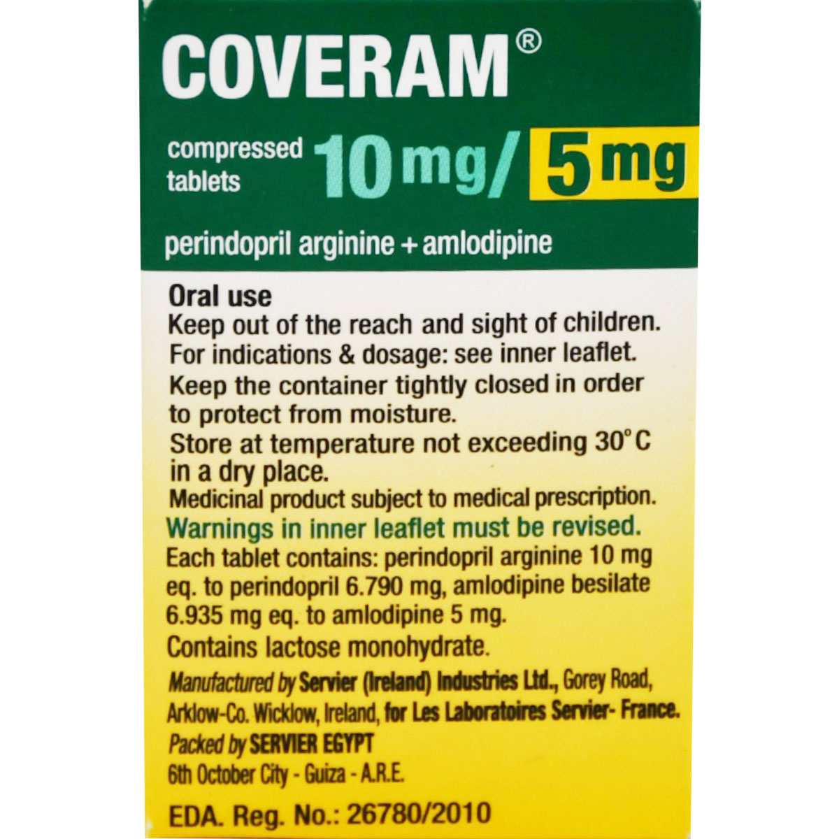 Coveram 10/5mg 30 Tablets image number 1
