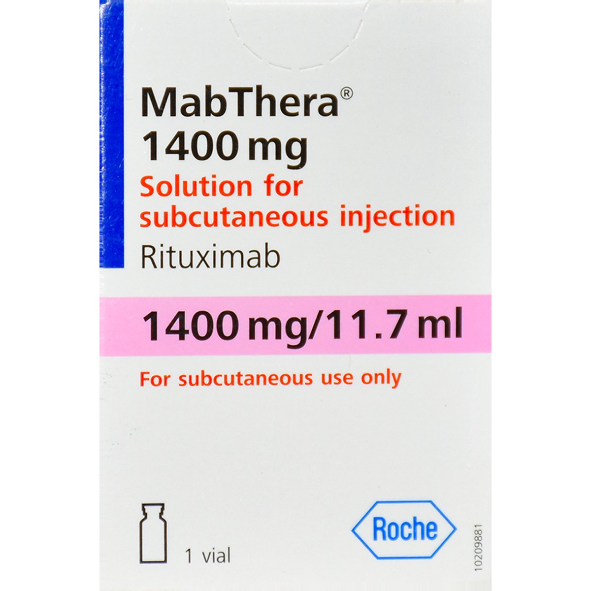 Mabthera 1400mg/11.7ml Subcutanous 1 Vial (Refrigerated) image number 0