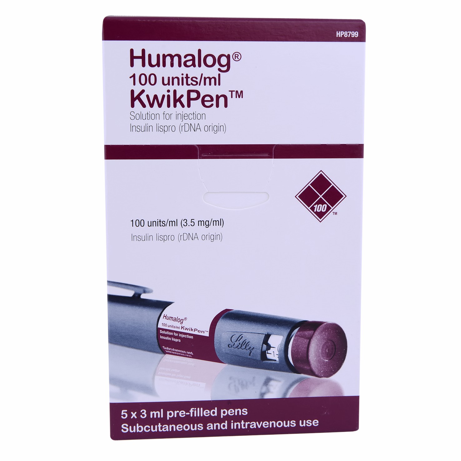 Humalog 100U/ml 3mlx 5Kwikpen (Refrigerated) image number 0