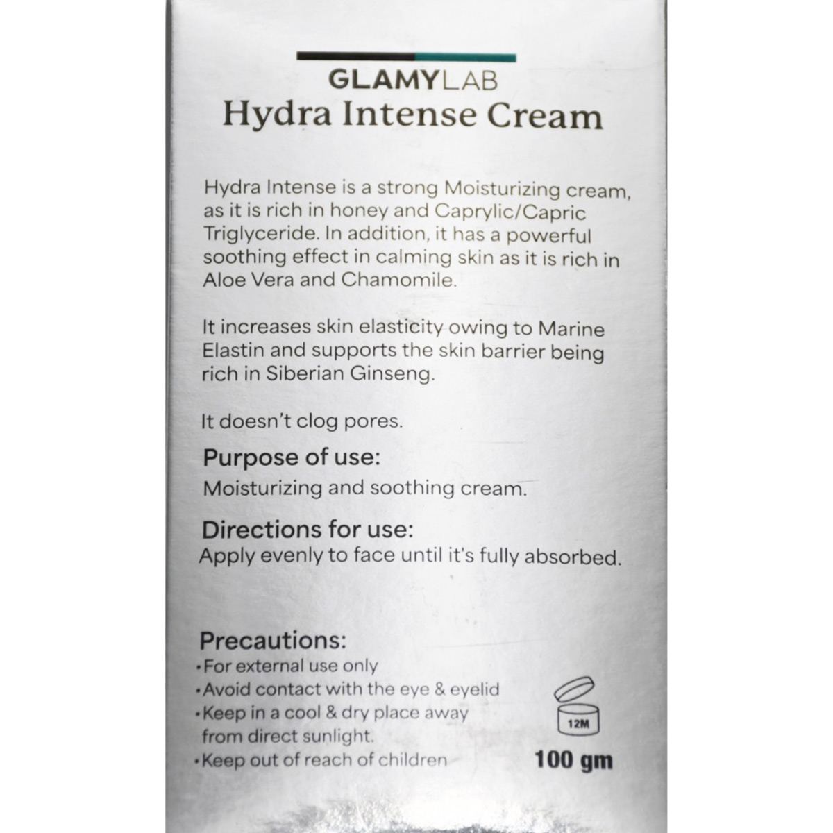 Glamylab Hydra Intense Cream 100 gm image number 1