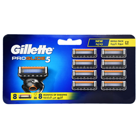 Gillette Proglide (5) Blades 8 Pieces image number 0