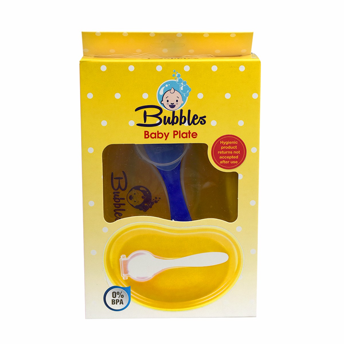 Bubbles Baby Plate Yellow image number 0