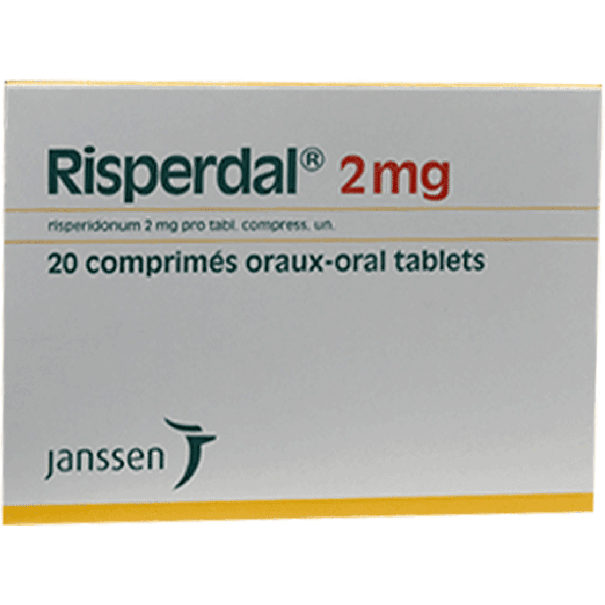 Risperdal 2mg 20 Tablets image number 0