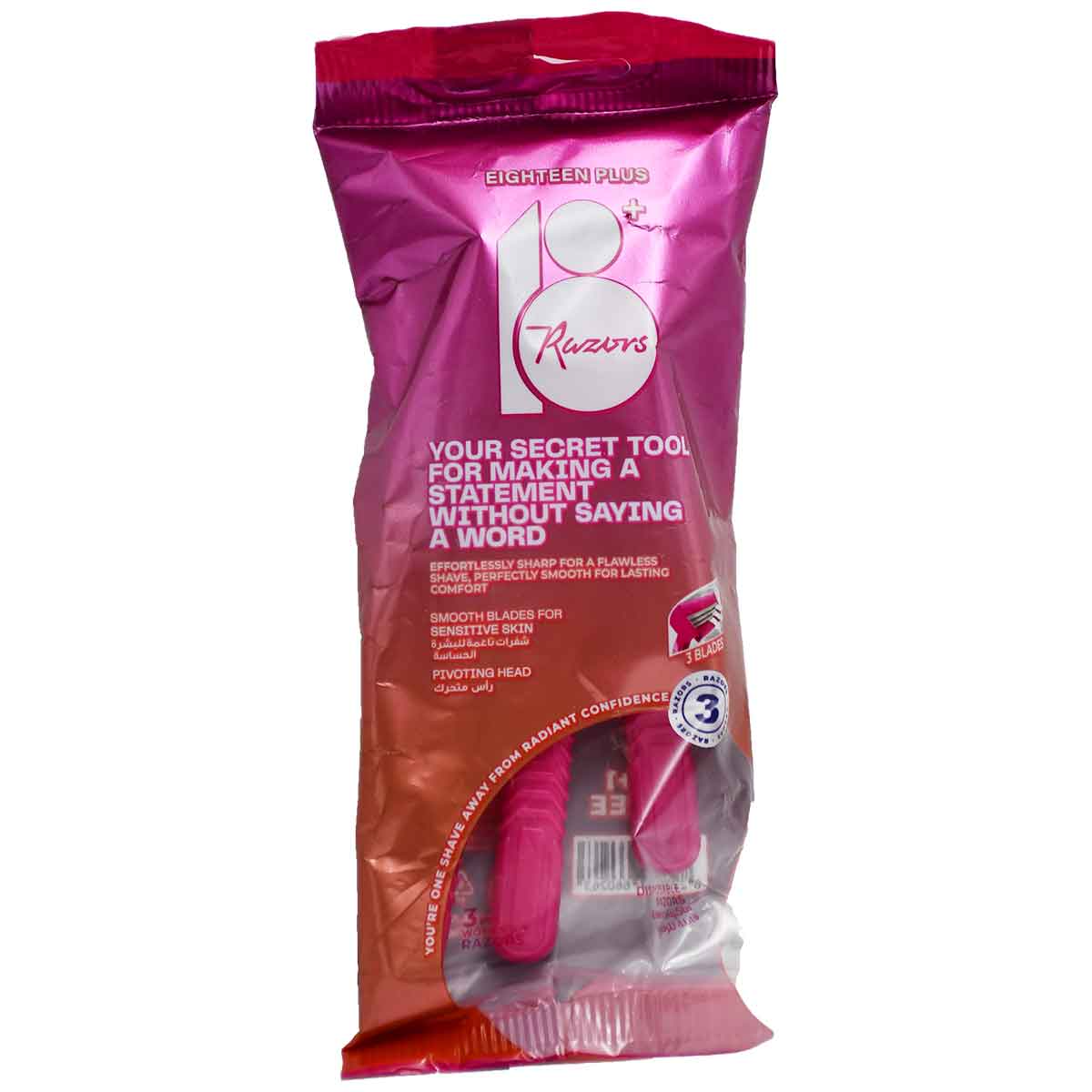 Eighteen Plus Disposible Razors 3 Blade For Women 3 pieces image number 0