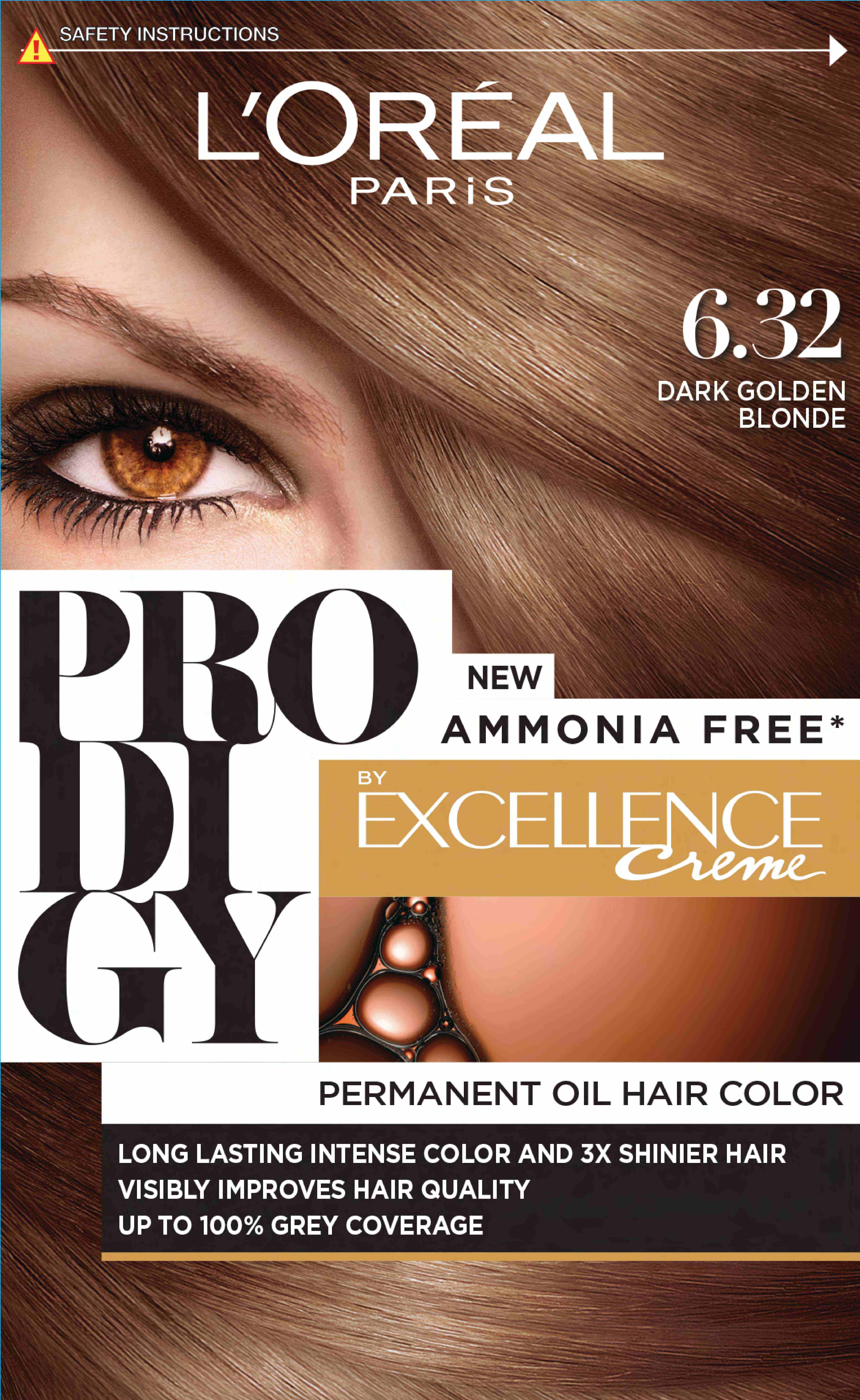 Loreal Prodigy Hair Color/6.32 Golden Blonde image number 0