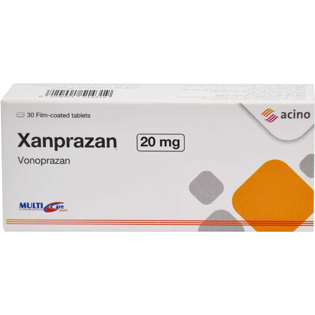 Xanprazan 20mg 30 Film Coated Tablets image number 0