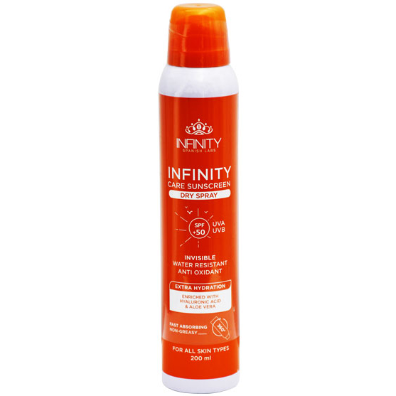 Infinity Care Sunscreen SPF (50+) Dry Spray 200ml image number 0