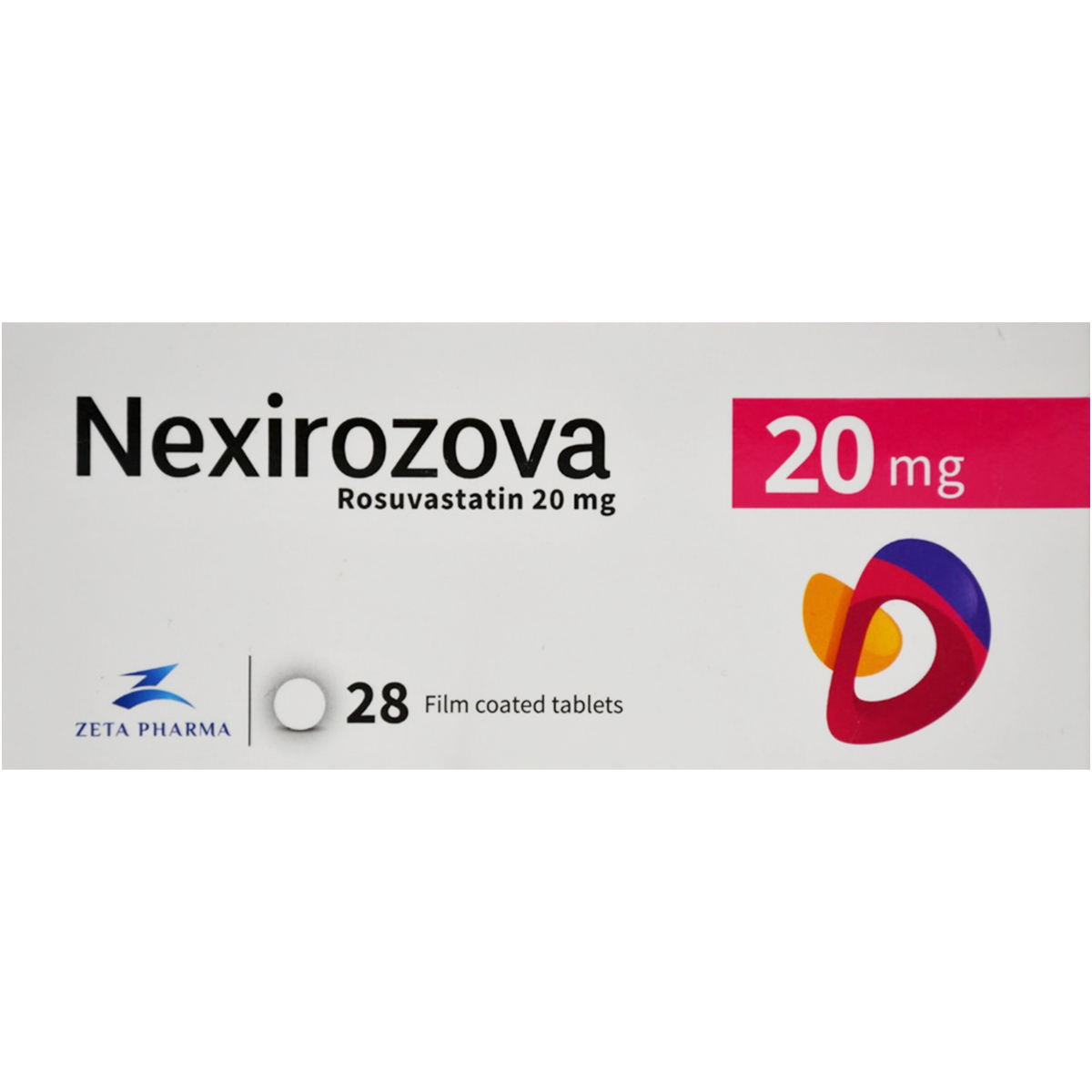 Nexirozova 20mg 28 Film Coated Tablets image number 0