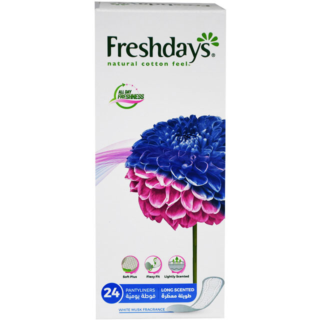 Freshdays Long Scented Pantyliners 24 Pieces image number 0