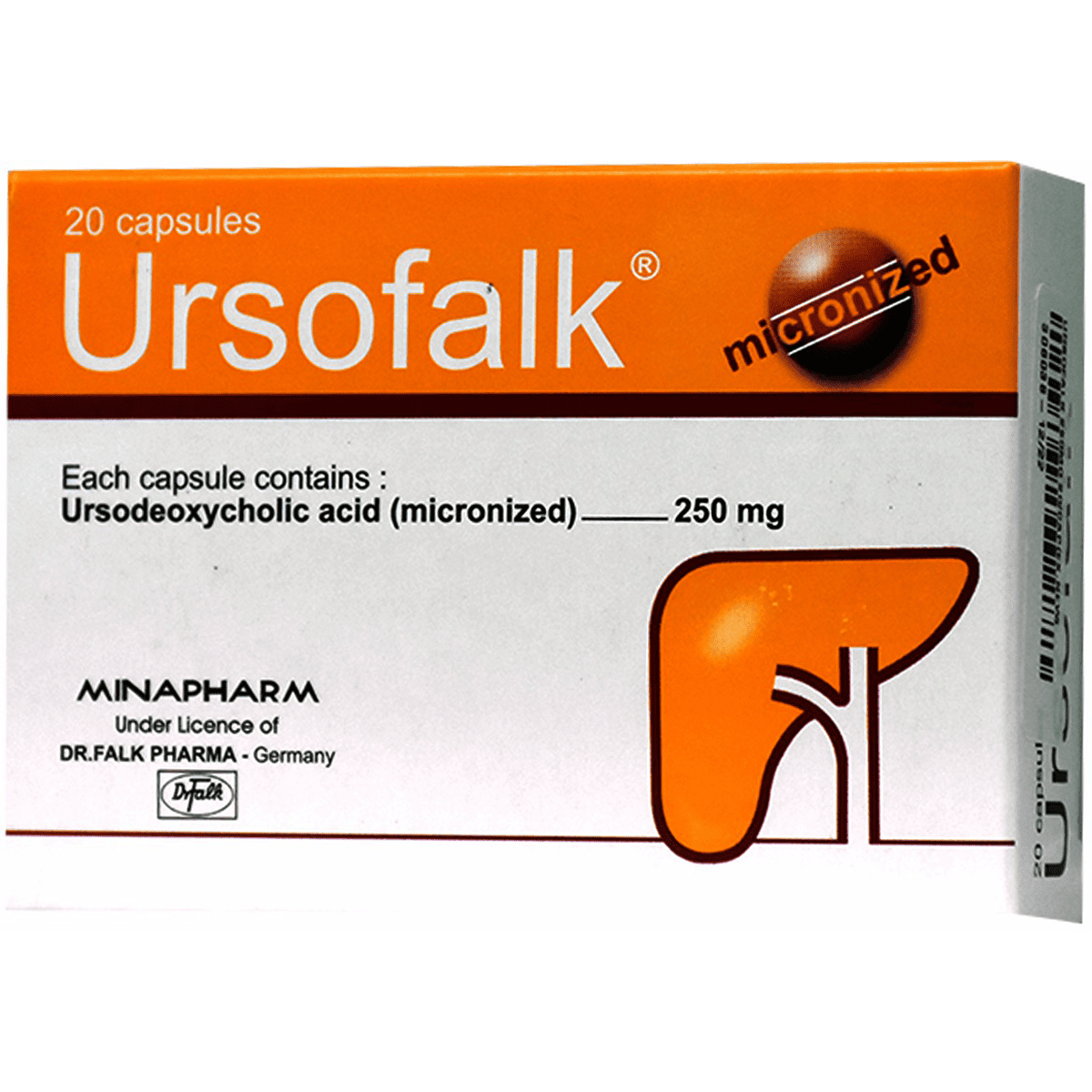 Ursofalk 250mg 20 Capsules image number 0