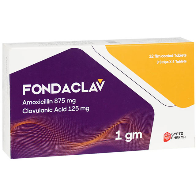 Fondaclav 1Gm 12 Film Coated Tablets image number 0
