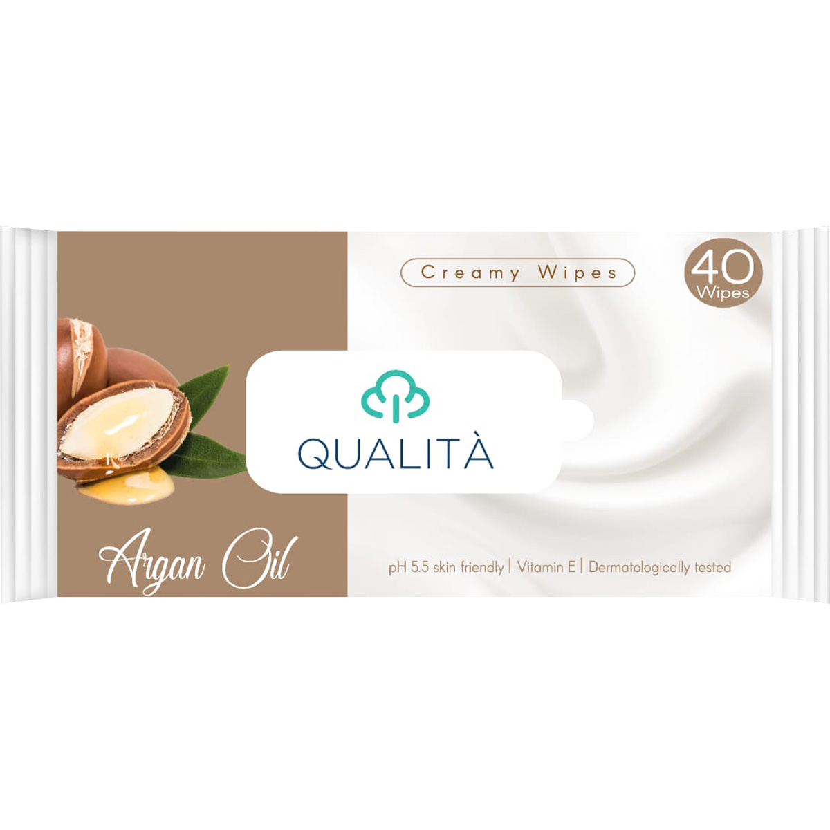 Qualita Creamy Wipes Argan Oil 40 Wipes image number 0