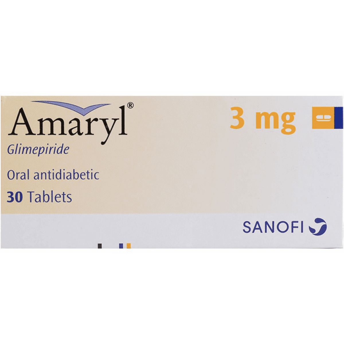 Amaryl 3mg 30 Tablets image number 0