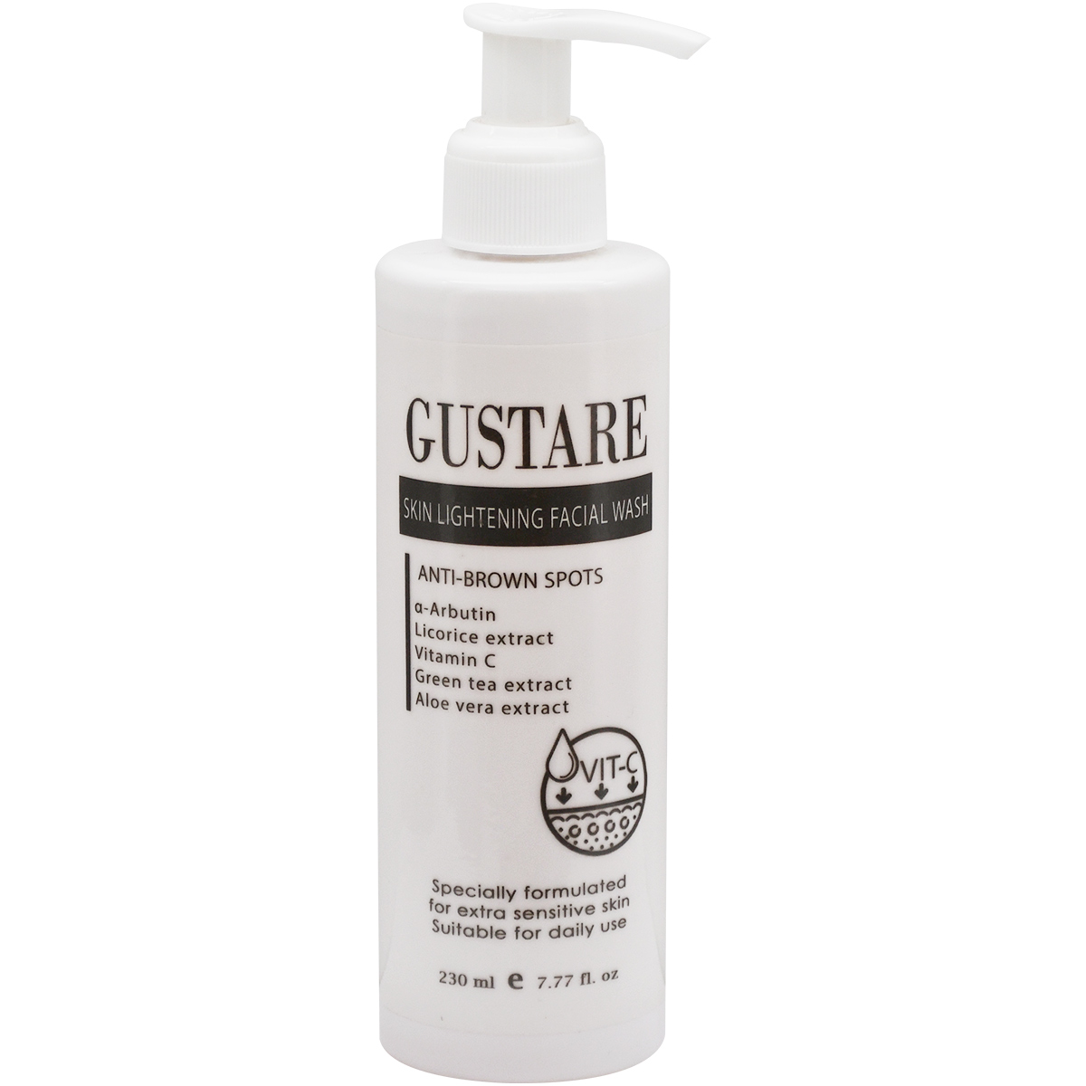 Gustare Skin Lightening Facial Wash 230 ml image number 0