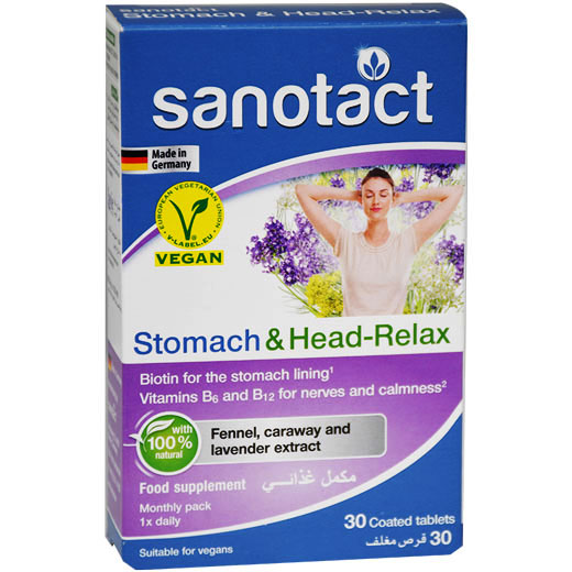 Sanotact Stomach and Head Relax 30/Tablets image number 0