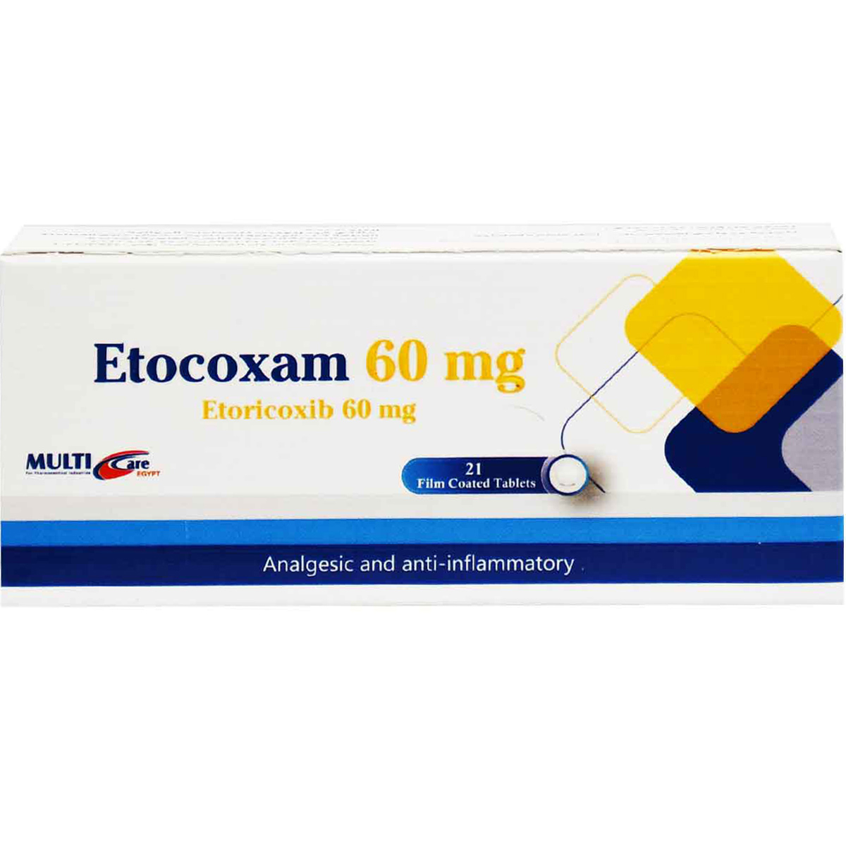 Etocoxam 60 mg 21 Film Coated Tablets image number 0