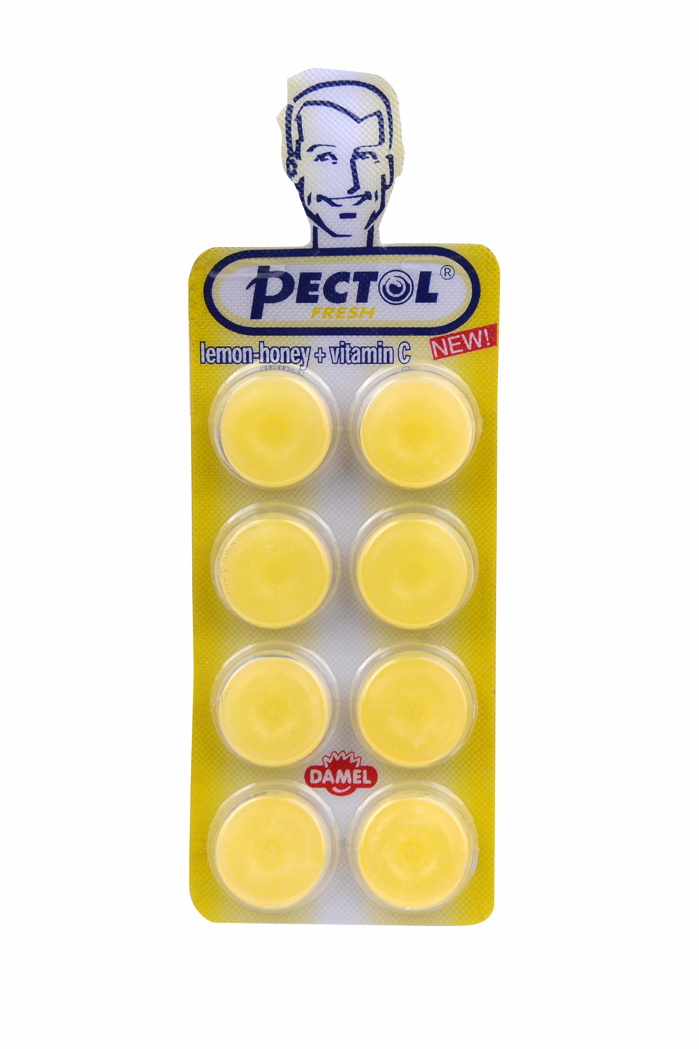 Pectol Lemon Honey + Vitamin C 8 Lozenges Tablets image number 0