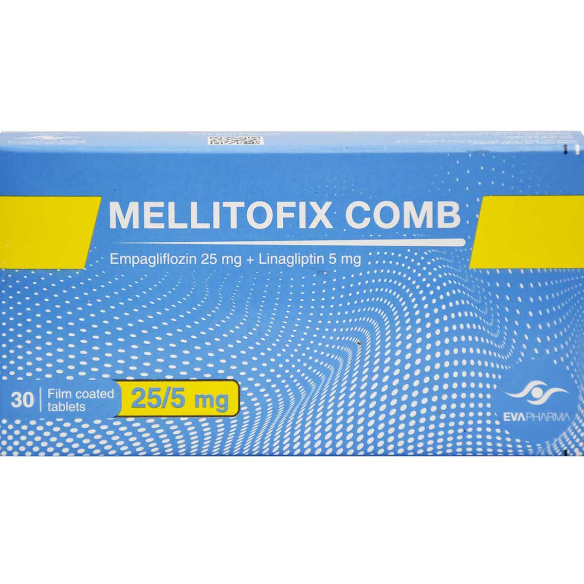 Mellitofix Comb 25 mg+5 mg 30 Film Coated Tablets image number 0