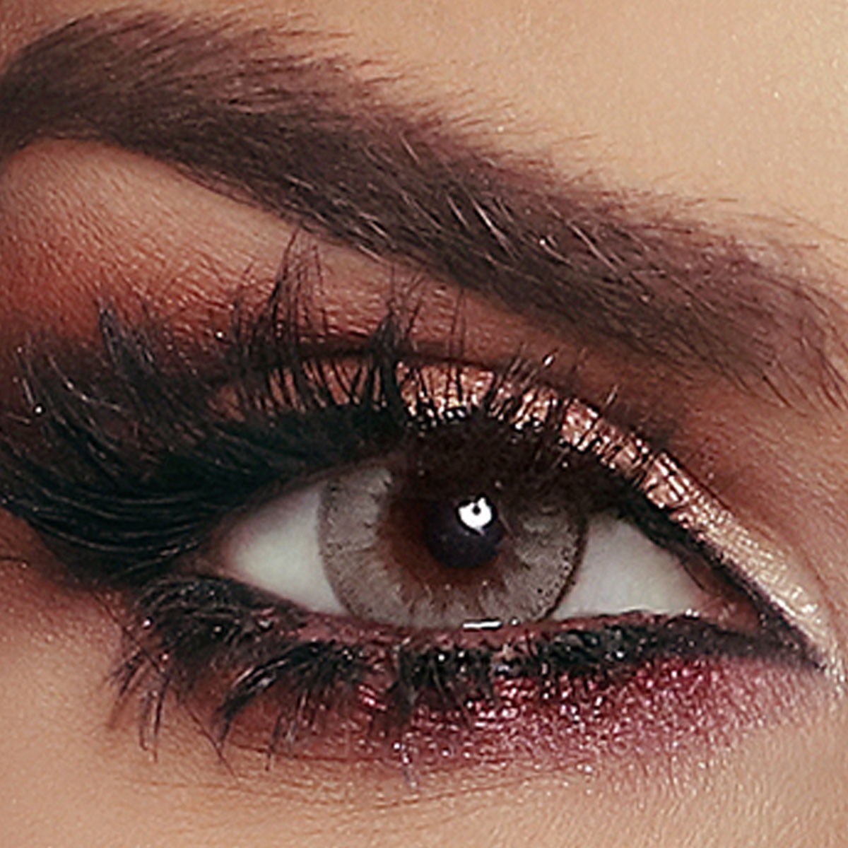Bella Glow Color Lenses Gray Caramel image number 0